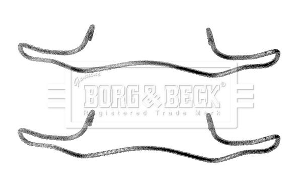 Zestaw akcesoriów, klocki hamulcowe BORG & BECK BBK1180