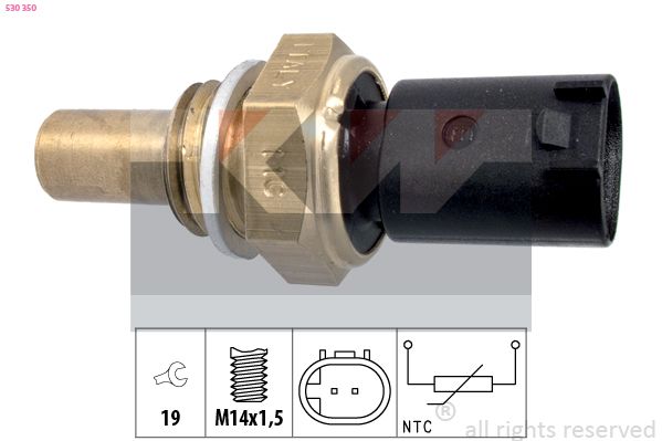 Czujnik, temperatura oleju KW 530 350