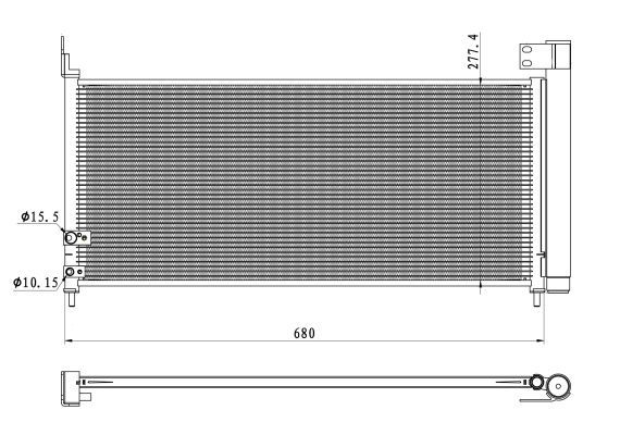 Condensor, airconditioning NRF 350423