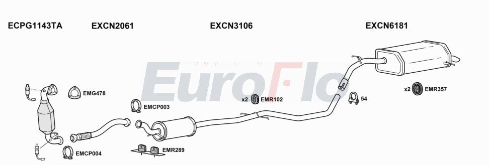 Układ wydechowy EUROFLO CNC5162001