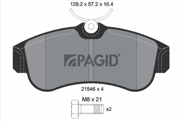 Zestaw klocków hamulcowych, hamulce tarczowe PAGID T5063N