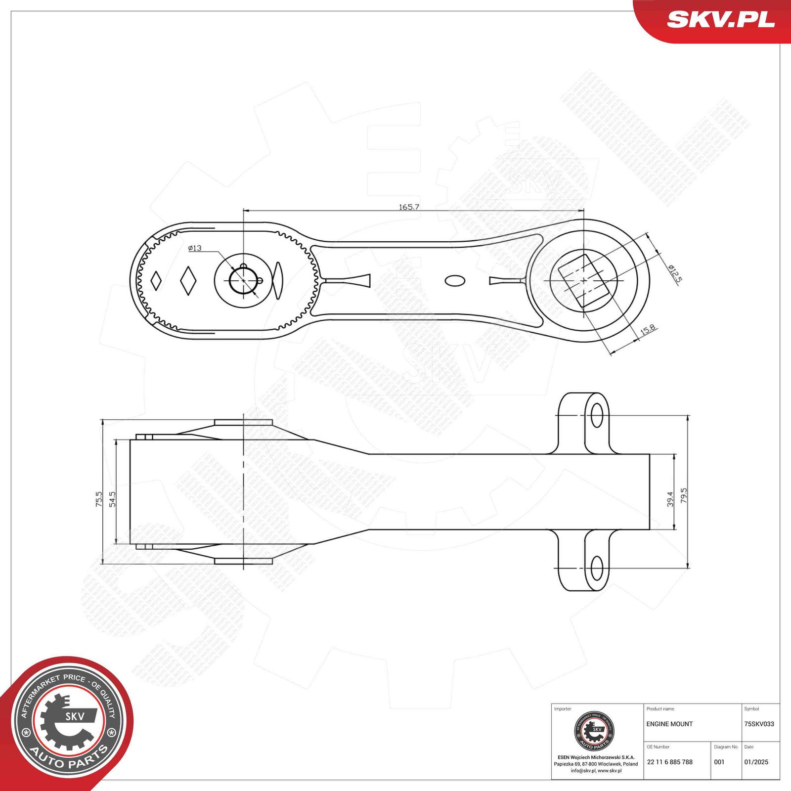 Suport motor ESEN SKV 75SKV033