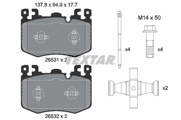 set placute frana,frana disc TEXTAR 2653101