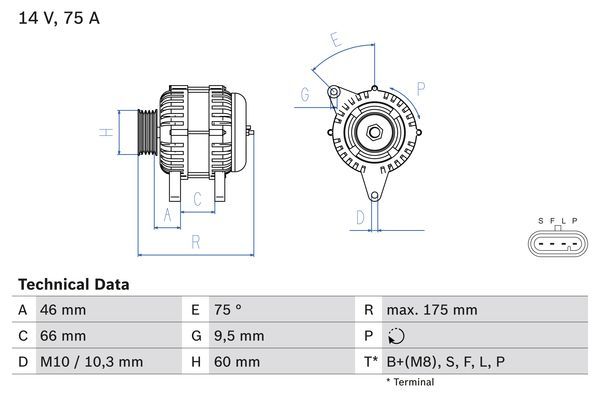 Alternator BOSCH 0 986 083 770