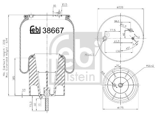 Burduf, suspensie pneumatica FEBI BILSTEIN 38667