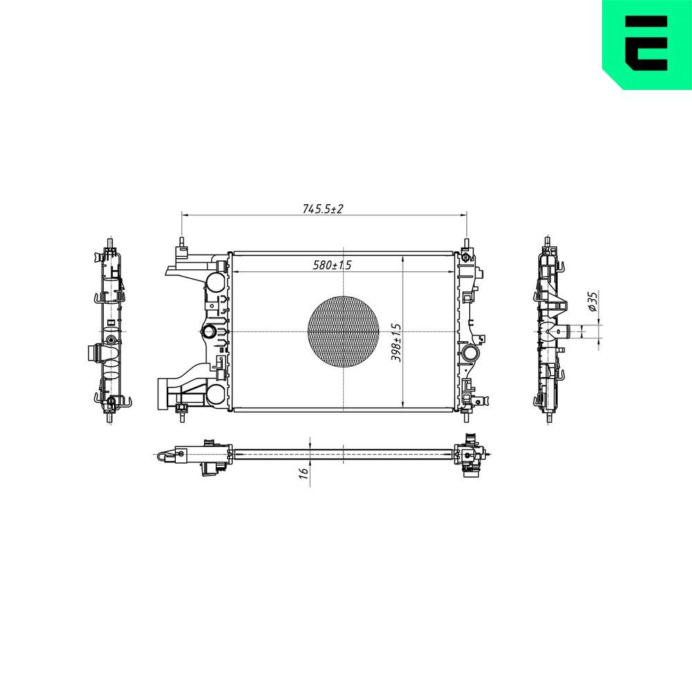 Radiator, racire motor ERA 673128