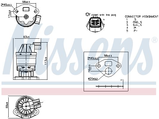 AGR-Ventil NISSENS 98523 — Granex.cz