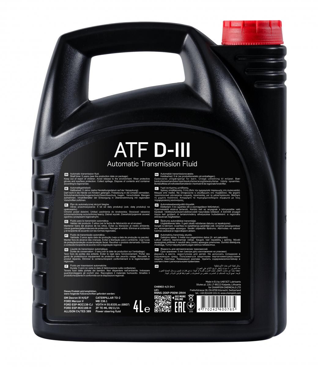 Převodový olej CHEMPIOIL ATF Dexron III, 4L — MLPARTS
