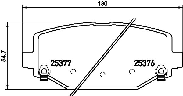 Sada brzdových destiček, kotoučová brzda HELLA PAGID 8DB 355 020-311