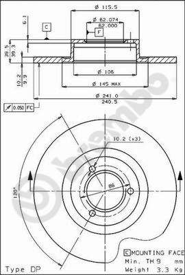 Tarcza hamulcowa AP 18600