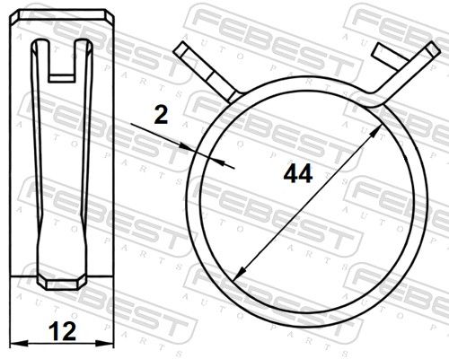 ZACISK PRZEWODU CHŁODNICZEGO HYUNDAI OE KIA HYUNDAI 253312P044