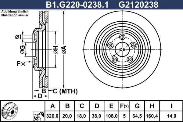 Tarcza hamulcowa GALFER B1.G220-0238.1
