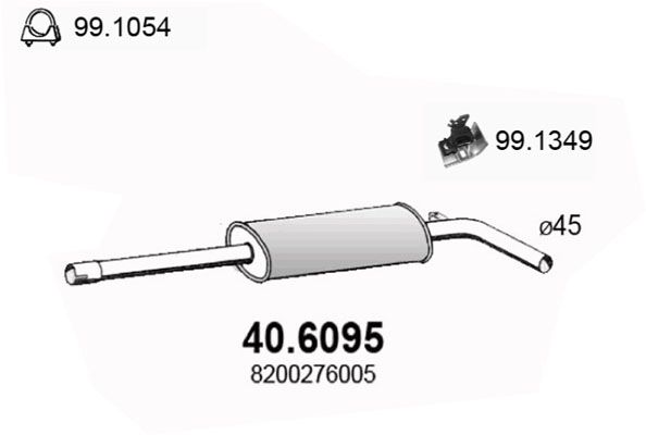 Tłumik środkowy ASSO 40.6095