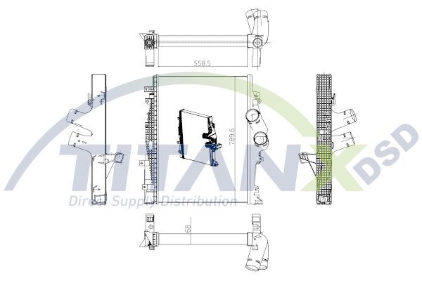 Intercooler, compresor TITANX IX119002