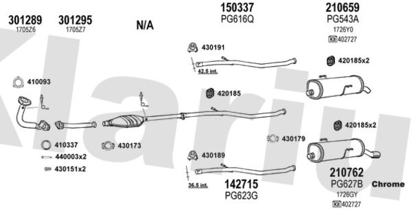 Układ wydechowy KLARIUS 630681E