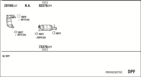 Układ wydechowy WALKER REK023075C