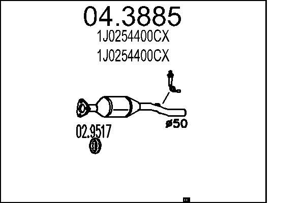 Katalizator MTS 1J0254400CX