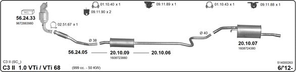 Układ wydechowy IMASAF 514000263