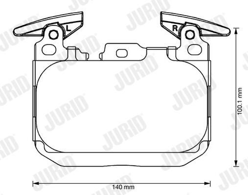set placute frana,frana disc JURID 573355JC