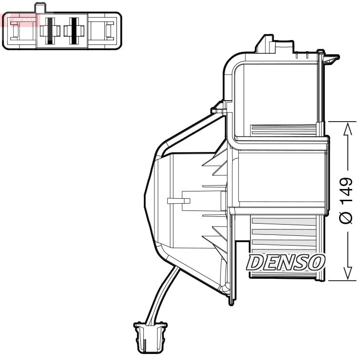 Vnútorný ventilátor DENSO DEA05007