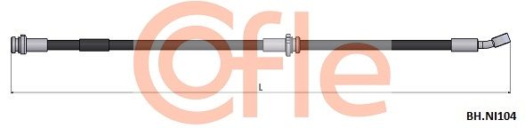 Przewód hamulcowy elastyczny COFLE 92.BH.NI104