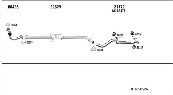 Układ wydechowy WALKER RET05652A