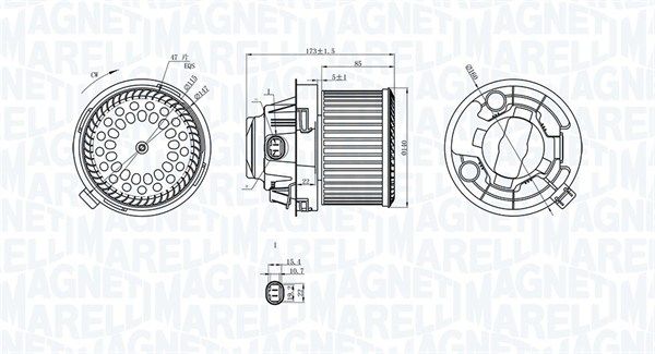 Wentylator wewnętrzny MAGNETI MARELLI 069412258010