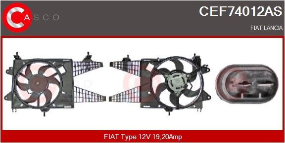 Elektromotor, větrák chladiče CASCO CEF74012AS