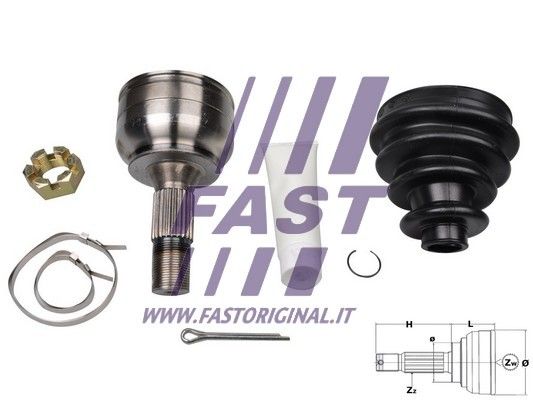Zestaw przegubu, wał napędowy FAST FT25087K