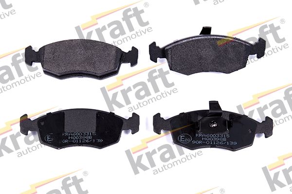 Sada brzdových destiček, kotoučová brzda KRAFT AUTOMOTIVE 6003315