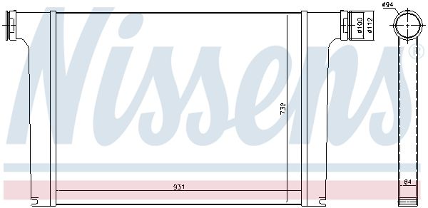 Intercooler, compresor NISSENS 97065