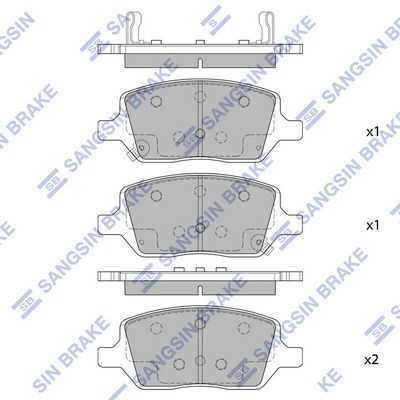 set placute frana,frana disc HI-Q SP2178