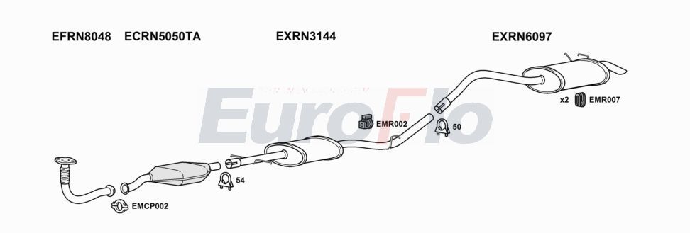 Układ wydechowy EUROFLO RNKAN19D6004B