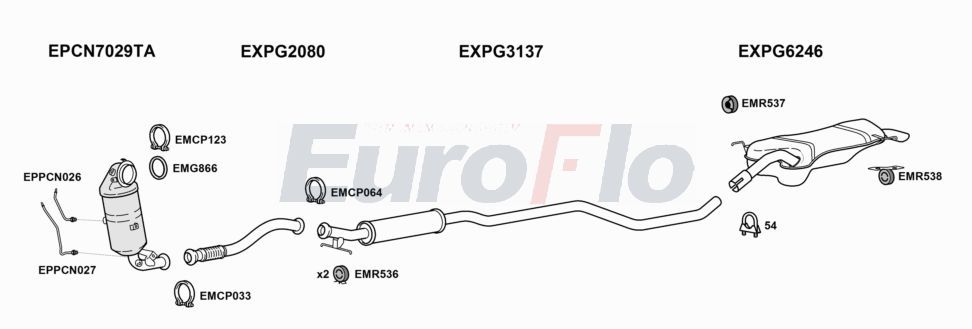 Układ wydechowy EUROFLO DSDS7C123001