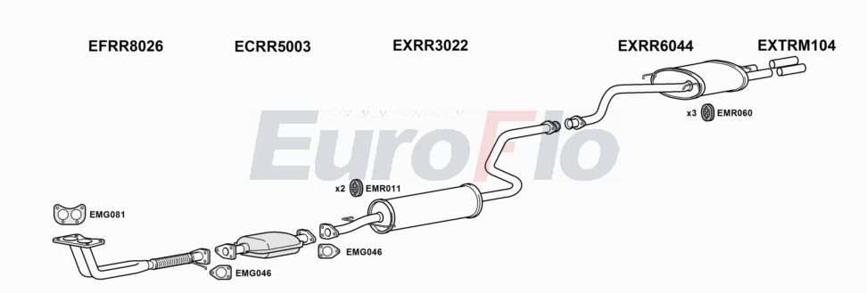 Układ wydechowy EUROFLO RR220201001A00
