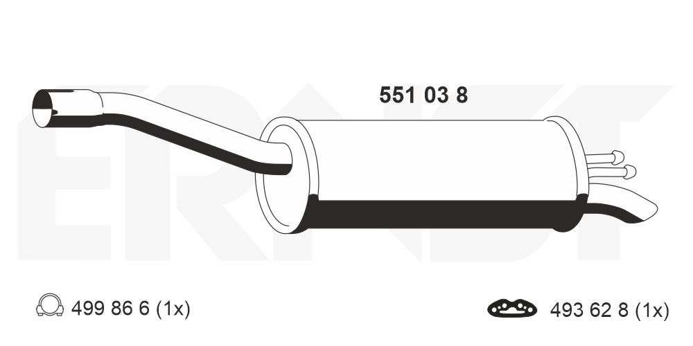 Toba esapament finala ERNST 551038