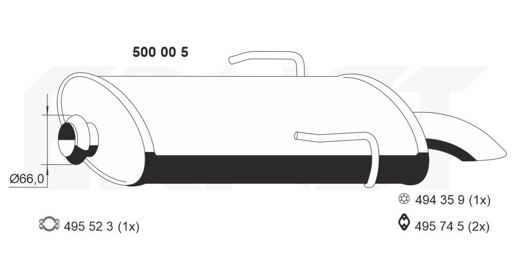 Toba esapament finala ERNST 500005