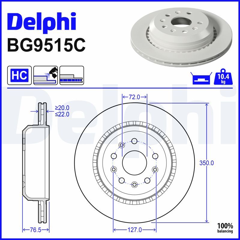 Disc frana DELPHI BG9515C