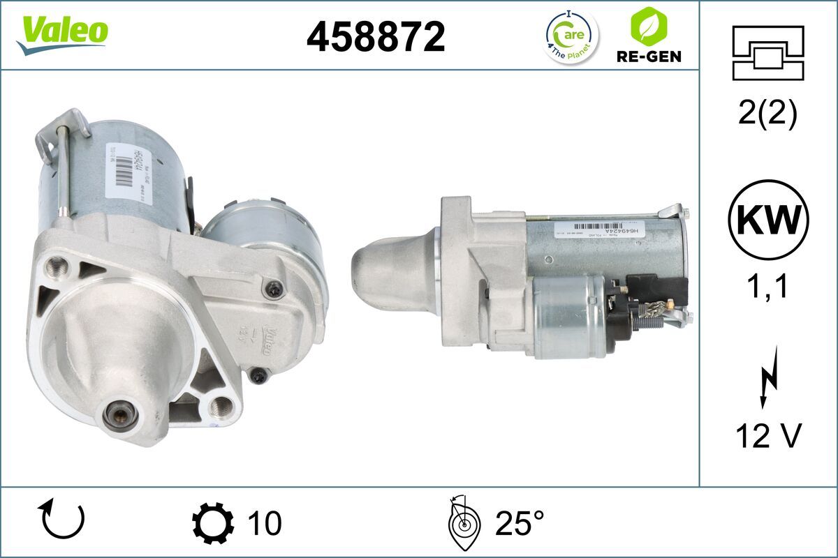 starter VALEO RE-GEN REMANUFACTURED 458872