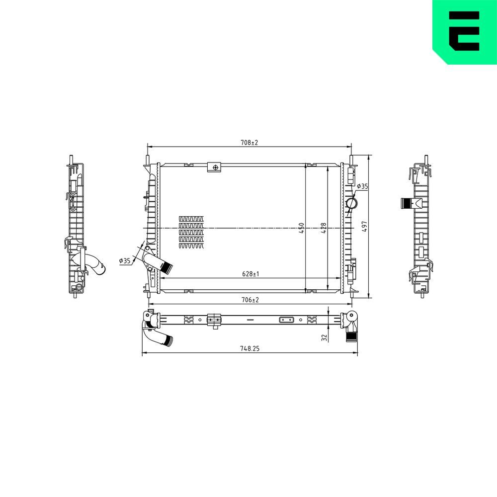 Radiator, racire motor ERA 673551