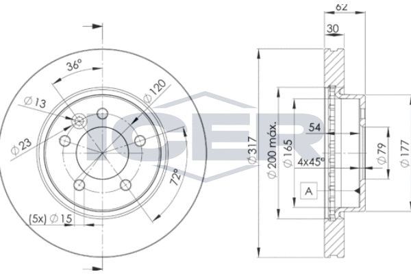 Tarcza hamulcowa ICER 78BD7360-2
