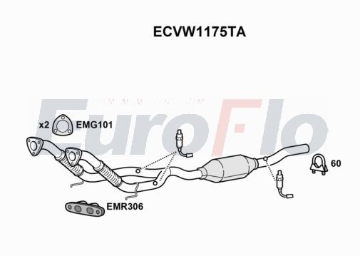 Katalizator EUROFLO ECVW1175TA