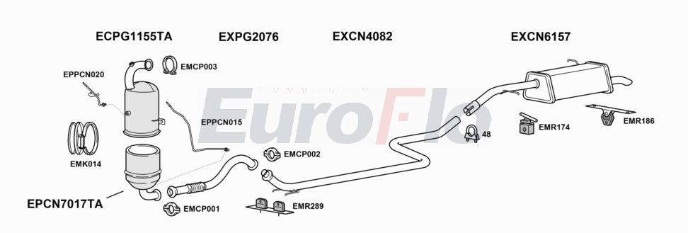 Układ wydechowy EUROFLO CNC416D1019