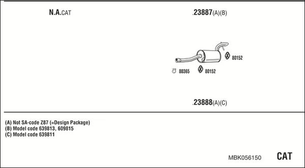 Układ wydechowy WALKER MBK056150