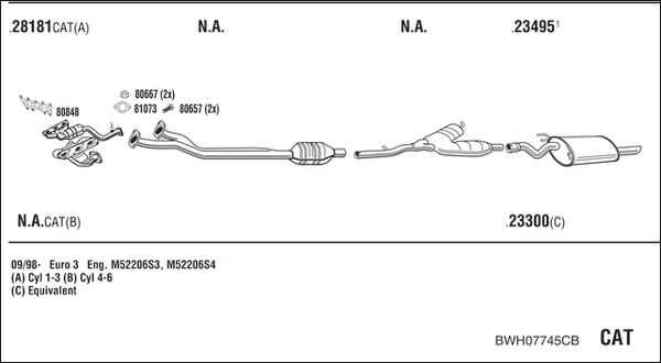 Układ wydechowy WALKER BWH07745CB
