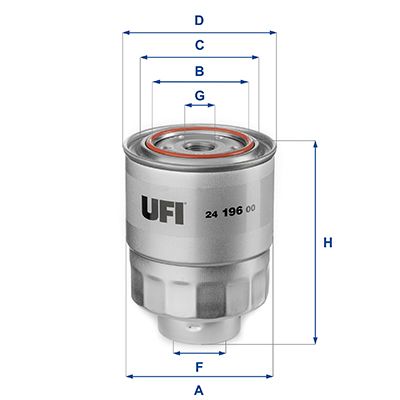 Palivový filter UFI 24.196.00
