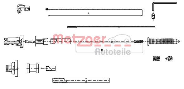 Linka gazu METZGER AUTOTEILE 10.1177