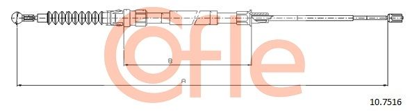 Cięgło, hamulec postojowy COFLE 10.7516