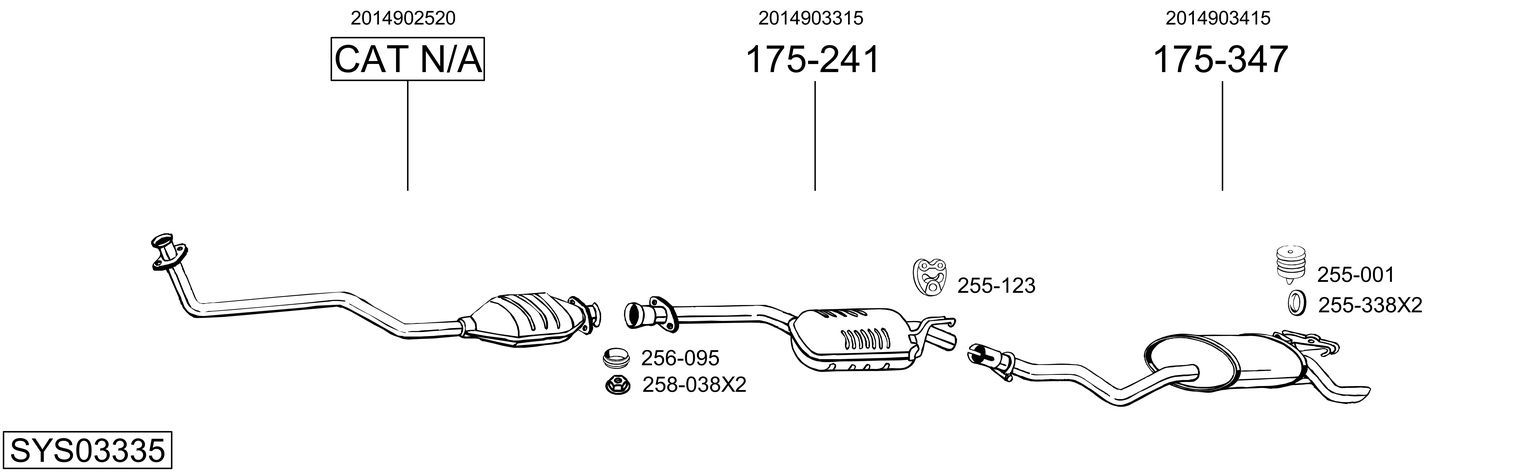 Układ wydechowy BOSAL SYS03335
