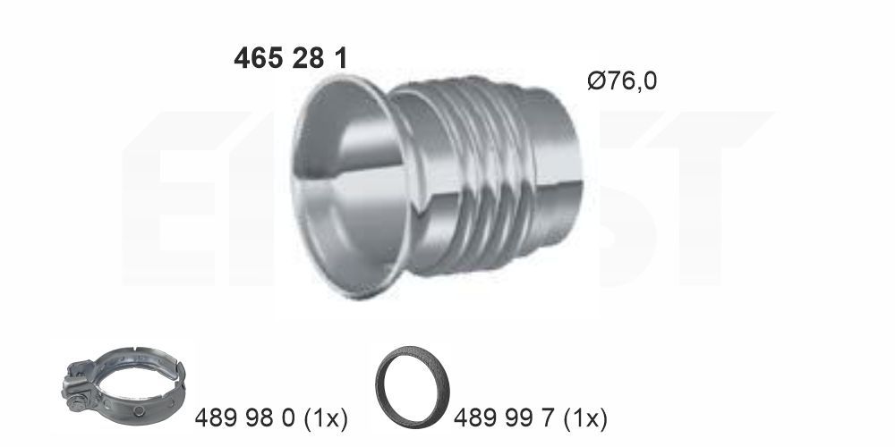 Zestaw naprawczy (rurowy), filtr sadzy/filtr cząstek stałych ERNST (9074902701)